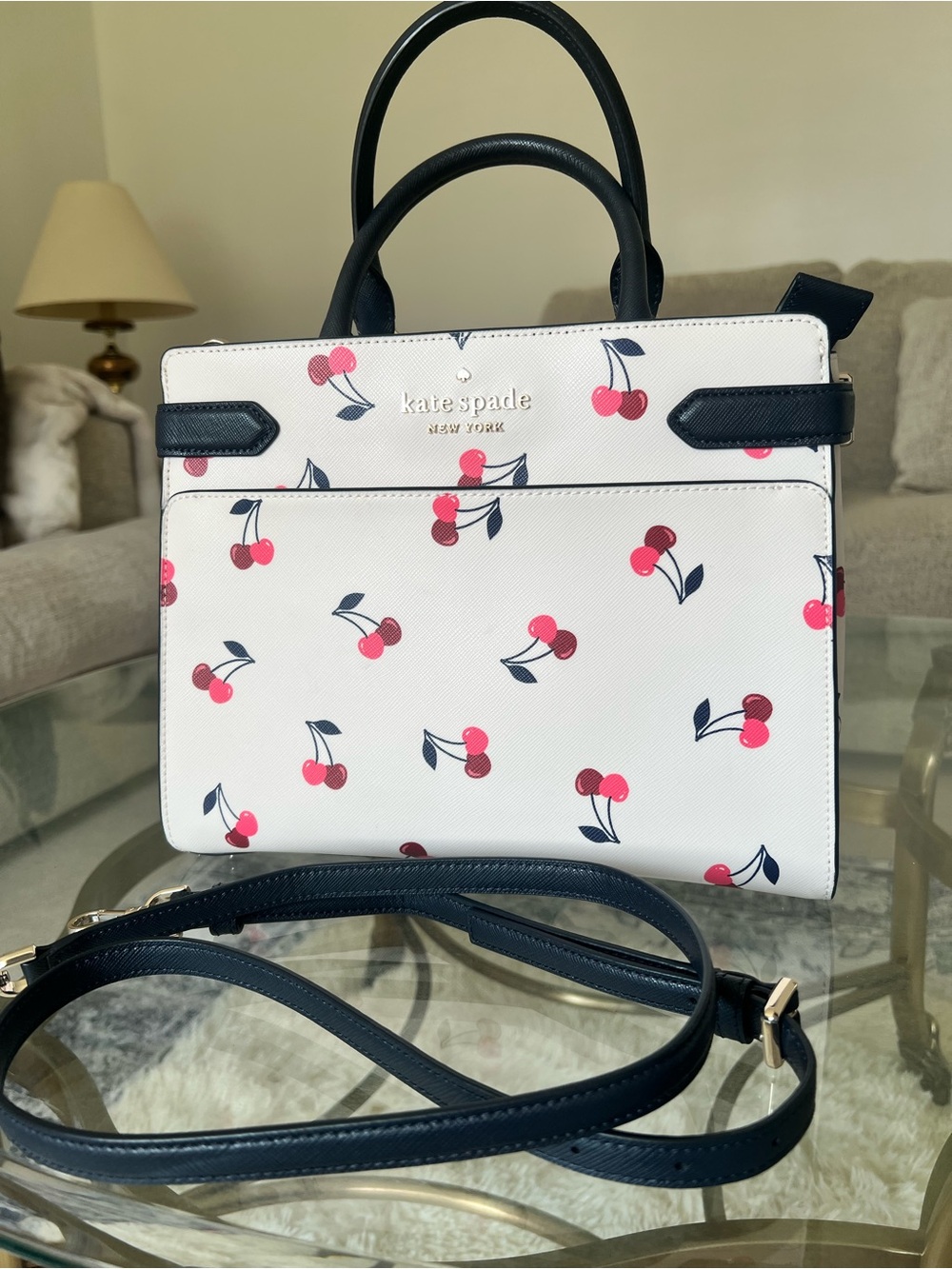 Kate Spade Medium Staci Dancing Cherries Satchel